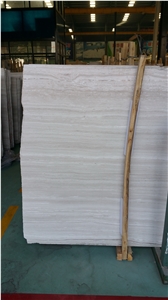White Wooden a Grade Honed Marble Slabs,Wooden Marble, White Wood Grain Marble, Wooden Vein White Marble Honed Slabs, Flooring Tiles
