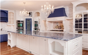 Azul Bahia Granite Kitchen Island Top