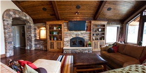 Selkirk Drystack Stone Harvest Blend Custom Hearth and Mantle
