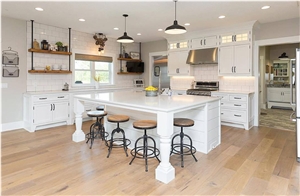 Gioia Carrara Quartz Kitchen Island and Perimeter Top
