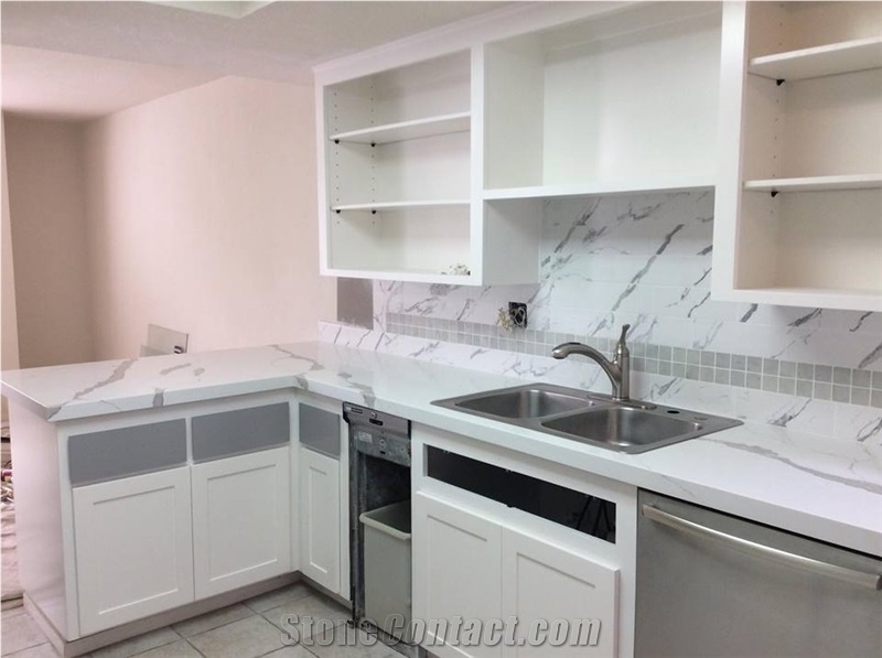 Calacatta Vagli Marble Kitchen Countertop