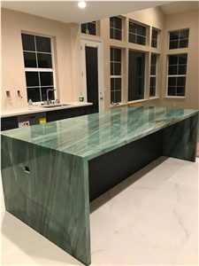 Emerald Green Quartzite Polished Island Top Emerald Green Quartzite Polished Island Top
