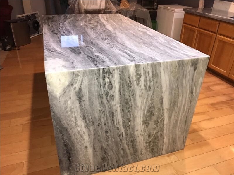 White Python Quartzite 2cm Polished Island Top