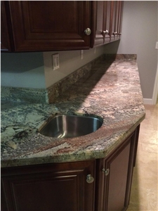Hawaiian Bordeaux Granite Kitchen Bench Top