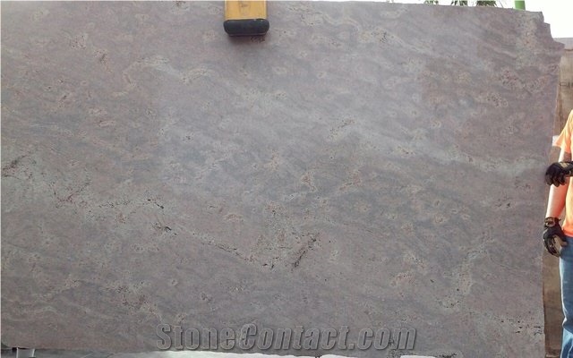 Bahia Rose Granite Slabs, Vermelho Bahia