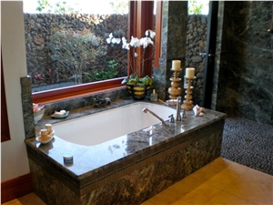 Green Jadeite Granite Bathroom