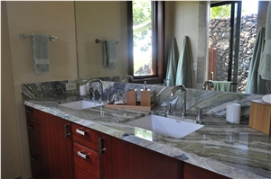 Seawave Green Marble Vanity Top