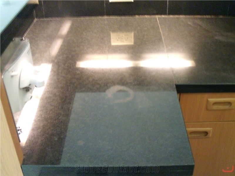 Absolute Black Granite Countertop Restoration, Polishing