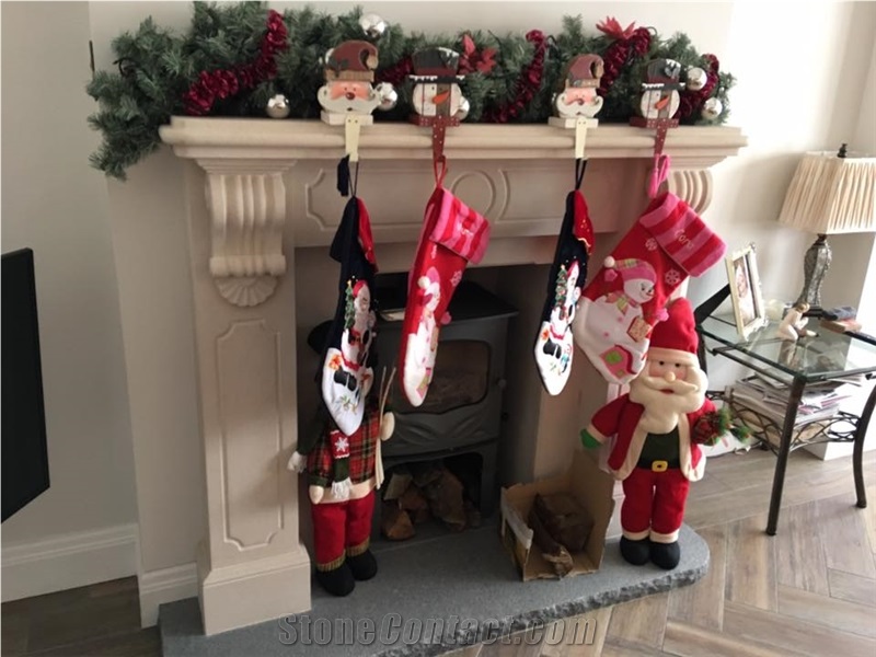 Portland Stone Traditional Fireplace