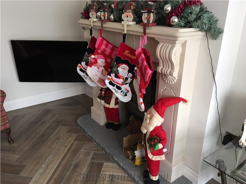 Portland Stone Traditional Fireplace