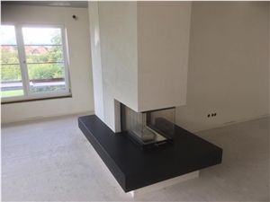 Nero Assoluto Granite Modern Fireplace