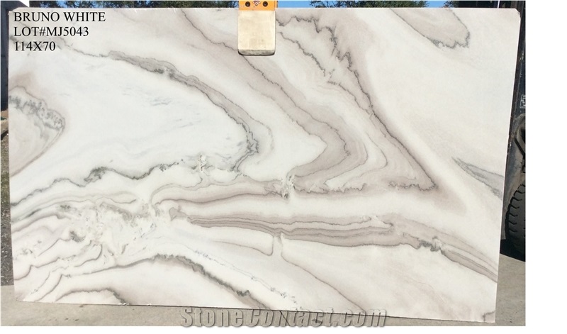 Bruno White Quartzite Slabs