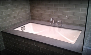 Soapstone Bathtub Deck, Drop in Bathtub