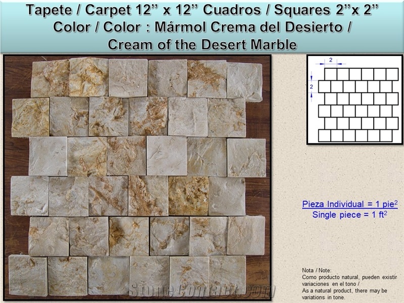 Split Face Marble and Travertine Mosaic