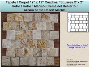 Split Face Marble and Travertine Mosaic