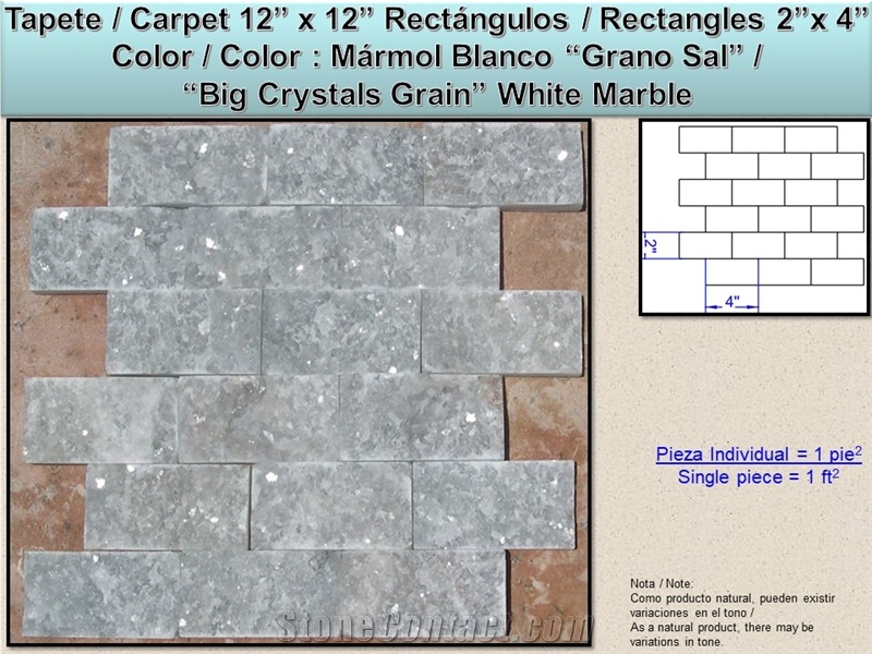 Split Face Marble and Travertine Mosaic