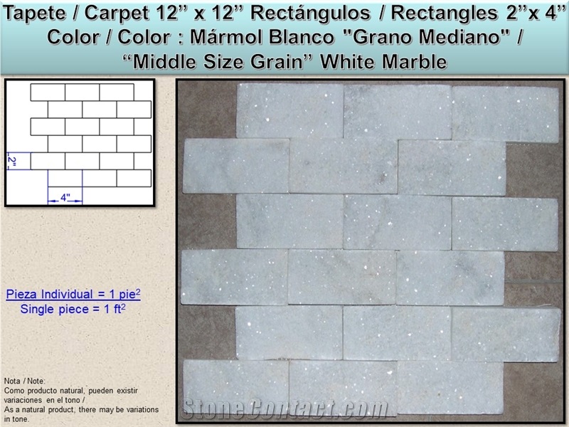 Split Face Marble and Travertine Mosaic