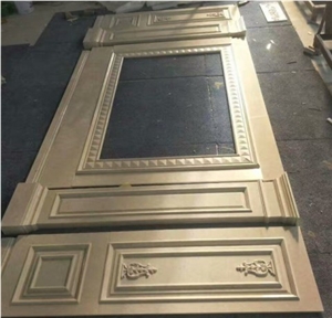 Beige Marble Door Frame , Marble Border Design