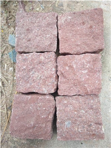 Dayang Red, Dayang Red Granite Cobble, Putian Red Granite, Walkway Floor Paving Stone, Chinese Dark Red Granite, Pavers