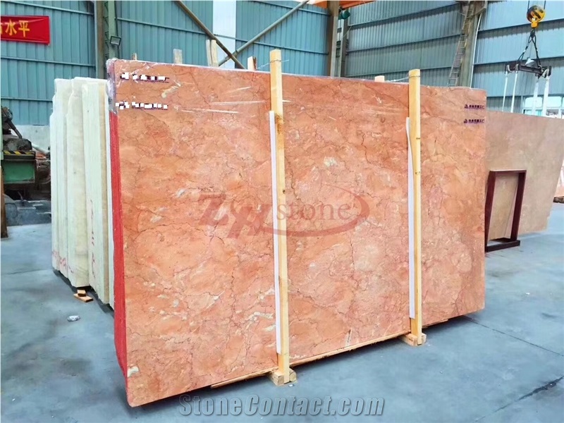 Polished Diana Rosa Marble Tile Slabs Skirting