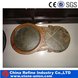 Art Slate Tea Table,Slate Classical Tea Table, Coffee Table,Slate Stone Table,,Stone Tea Trays