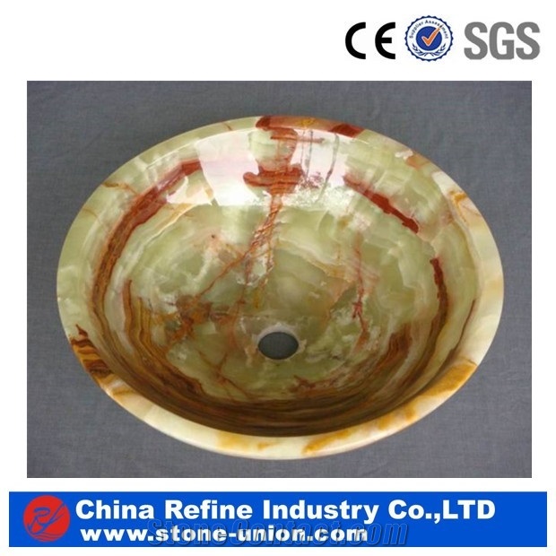 Beige Onyx Basin New Designer Stone Sink Onyx Hexagon Sink &Lighting Onyx Stone Wash Basin