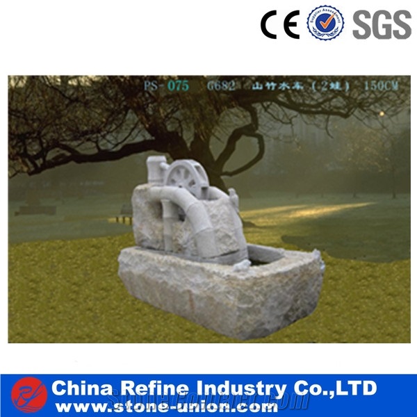 Black Granite Water Fountain,China Granite Garden Water Fountain,Natural Stone Garden Fountain,Water Features Exterior Fountains