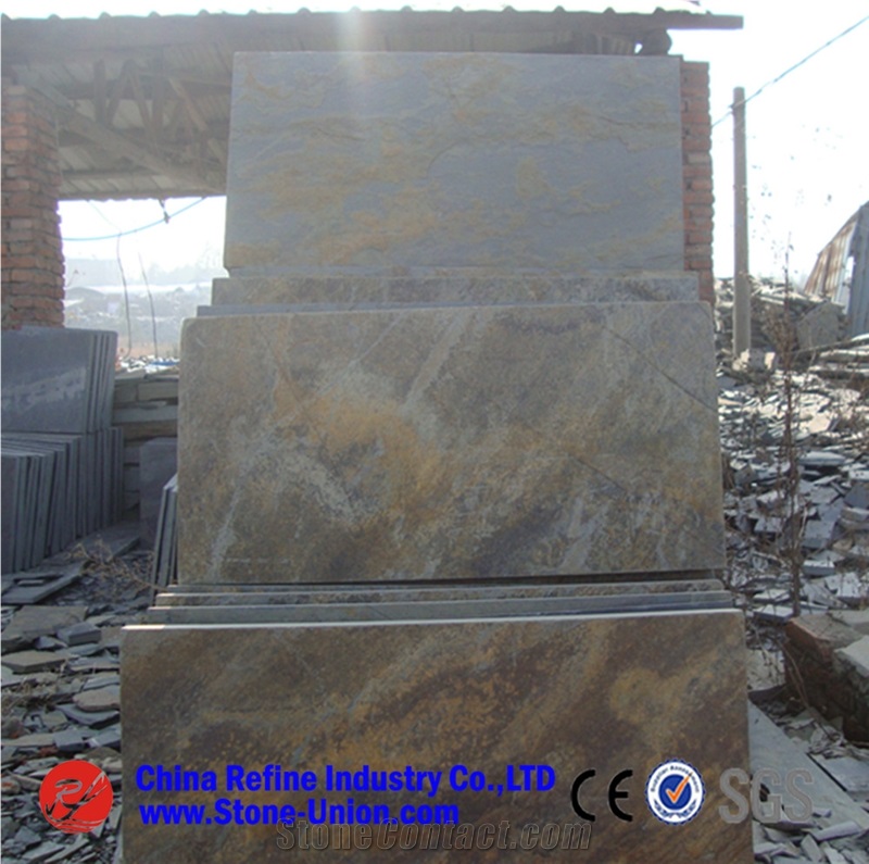 Cheaper Grey White Slate ,Mixed Colors Slate Tiles,Light Grey Slate Tile,Rusty Slate Wall Tiles ,Slate Floor Covering ,Slate Pattern on Mesh