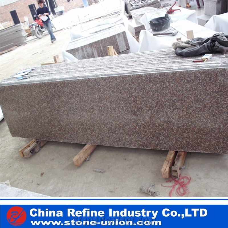 Cheapest G687 Polished Granite,Peach Red Polished Granite,China Pink Polished Granite Tiles & Slabs for Floor and Wall Covering,Cherry Brown Staircase