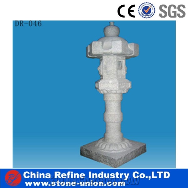 China Grey Granite Japanese Lanterns, G603 Grey Granite Japanese Lanterns,Sunset Rust Granite Garden Lantern Carving,G603 Grey Granite Garden Lanterns