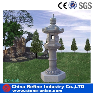 China Grey Granite Japanese Lanterns, G603 Grey Granite Japanese Lanterns,Sunset Rust Granite Garden Lantern Carving,G603 Grey Granite Garden Lanterns
