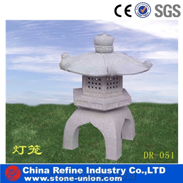 China Grey Granite Japanese Lanterns, G603 Grey Granite Japanese Lanterns,Sunset Rust Granite Garden Lantern Carving,G603 Grey Granite Garden Lanterns