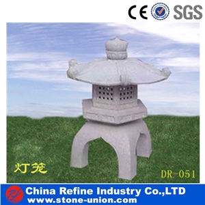 China Grey Granite Japanese Lanterns, G603 Grey Granite Japanese Lanterns,Sunset Rust Granite Garden Lantern Carving,G603 Grey Granite Garden Lanterns