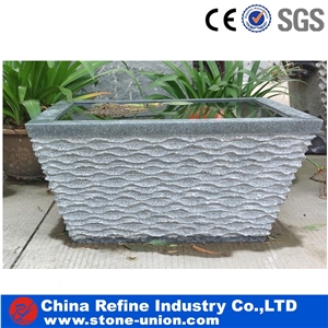 China White Marble Flower Pots,Planter Pots,Flower Vases,Flower Stand/ Stone Exterior Flower Pots,Natural Stone Outdoor Planters,Garden Vases