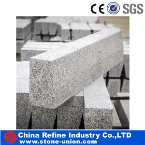 Chinese G341 Granite Kerb Stone, China Cheap Grey Granite Kerbstone,,Lowest Price Granite,Rough Picked,Flamed Paving Curbs, Road Stone for Building