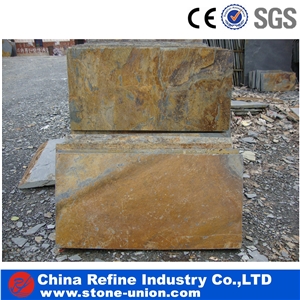 Desert Gold Slate Patio Pavers,Honey Golden Patio Stones,Paving Stones,Brown Slate Flooring Tiles,Natural Slate Stonefrench Pattern