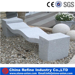 Exterior Outdoor Garden Landscape Street Patio Natural Granite Stone Table Bench Chair,Lowest Price Landsscaping Bench & Table,Granite Park Benches