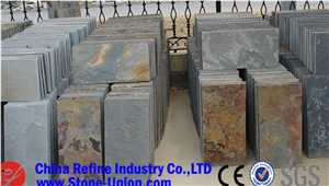 Factory Direct Cheaper Slate Tile,Rusty Slate Stone Wall Tile,Stone Rectangle Rusty Slate Floor Tiles,Slate French Pattern Tile