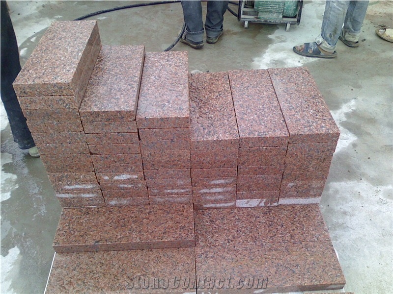 G386 Red Granite Slab, G386 Granite Tiles Wall Tiles Red Granite Skirting Peninsula Red Granite Floor Covering Shandong Shidao Granite Flooring