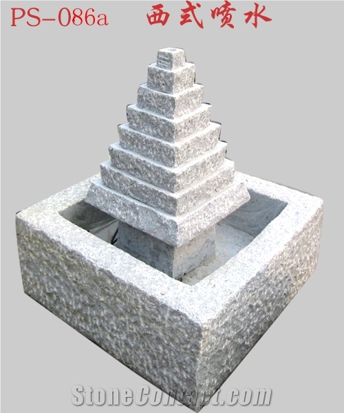 G603 Grey Granite Garden Fountains,Granite & Marble Sculptured Fountain ,Exterior Stone,Stone Garden Fountains,Water Features Exterior Fountains