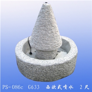 G603 Grey Granite Garden Fountains,Granite & Marble Sculptured Fountain ,Exterior Stone,Stone Garden Fountains,Water Features Exterior Fountains