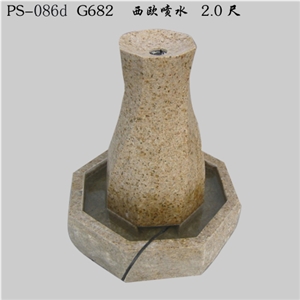 G603 Grey Granite Garden Fountains,Granite & Marble Sculptured Fountain ,Exterior Stone,Stone Garden Fountains,Water Features Exterior Fountains