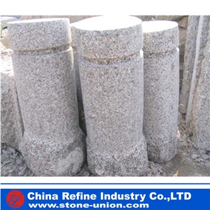 Granite Parking Stone,Grey Granite Kerbstone for Garden or Public Parks,Light Grey Granite G603 Ball Street Bollards Parking Stone,Parking Curbs Stone