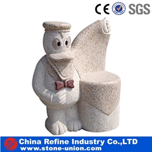Hand Carved Stone Garden Bench,Stone Table Sets&Garden Bench&Outdoor Table& Chair&Bench,China Yellow Granite Garden Bench,Exterior Furniture