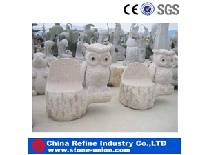 Hand Carved Stone Garden Bench,Stone Table Sets&Garden Bench&Outdoor Table& Chair&Bench,China Yellow Granite Garden Bench,Exterior Furniture