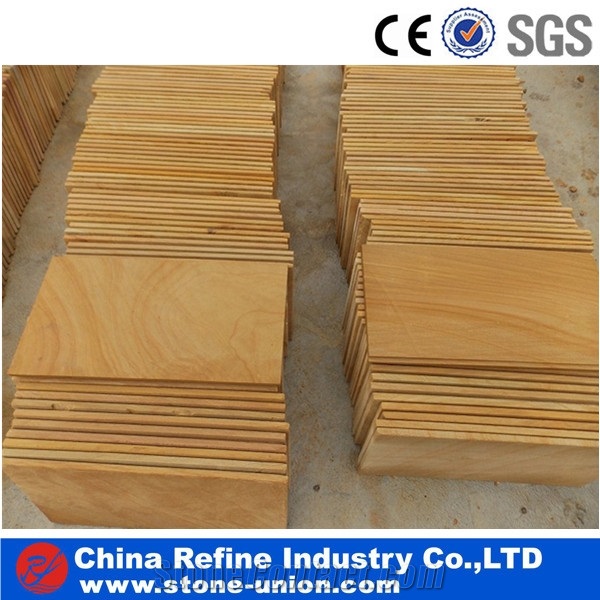 Landscape Yellow Sandstone Slab and Tile&China Yun Nan Beige Sandstone Floor Tiles& China Cheaper Sandstone French Pattern&Fossil Mint Sandstone Tiles