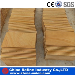 Landscape Yellow Sandstone Slab and Tile&China Yun Nan Beige Sandstone Floor Tiles& China Cheaper Sandstone French Pattern&Fossil Mint Sandstone Tiles