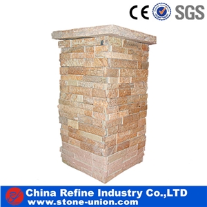 Landscaping Stones,Slate Stone Pillars,Slate Gates Columns,Slate Gate Post, Slate Gate Pillars, Slate Fence Palisade,, Ledger Slate Decorative Pillar