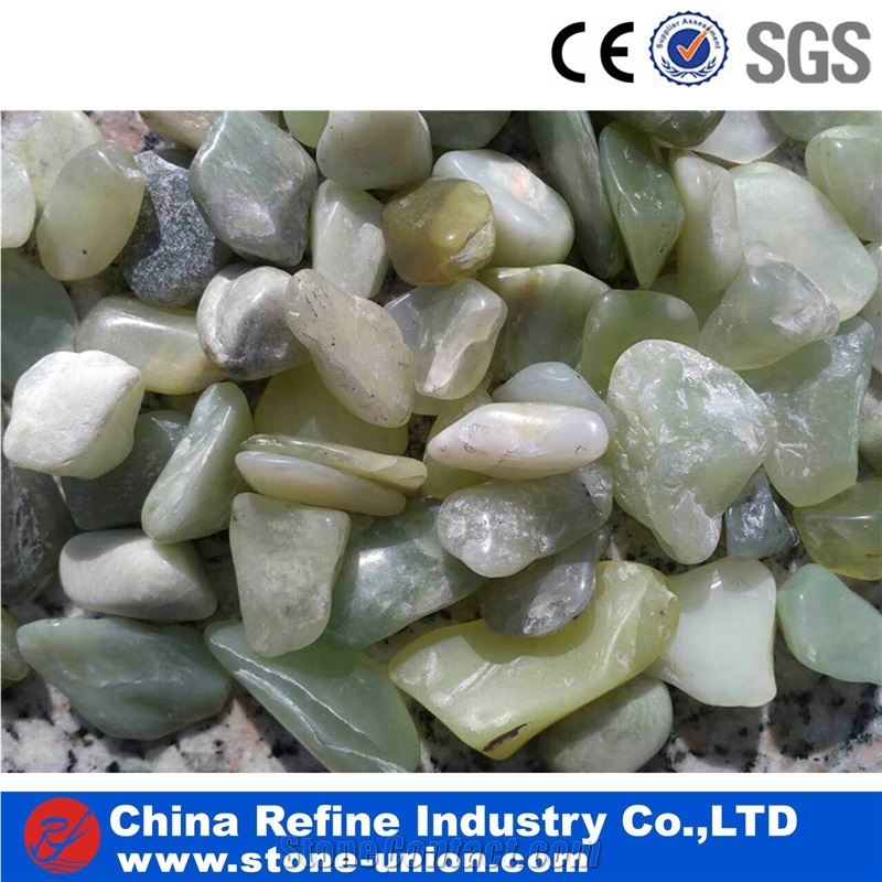 Light Green Polished Pebble Stone,Pebble Beach Granite, Natural Pebble, Natural Cobble, River Stone, Natural Gravels, Various Colors Stone,Pebbles