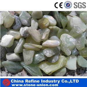 Light Green Polished Pebble Stone,Pebble Beach Granite, Natural Pebble, Natural Cobble, River Stone, Natural Gravels, Various Colors Stone,Pebbles